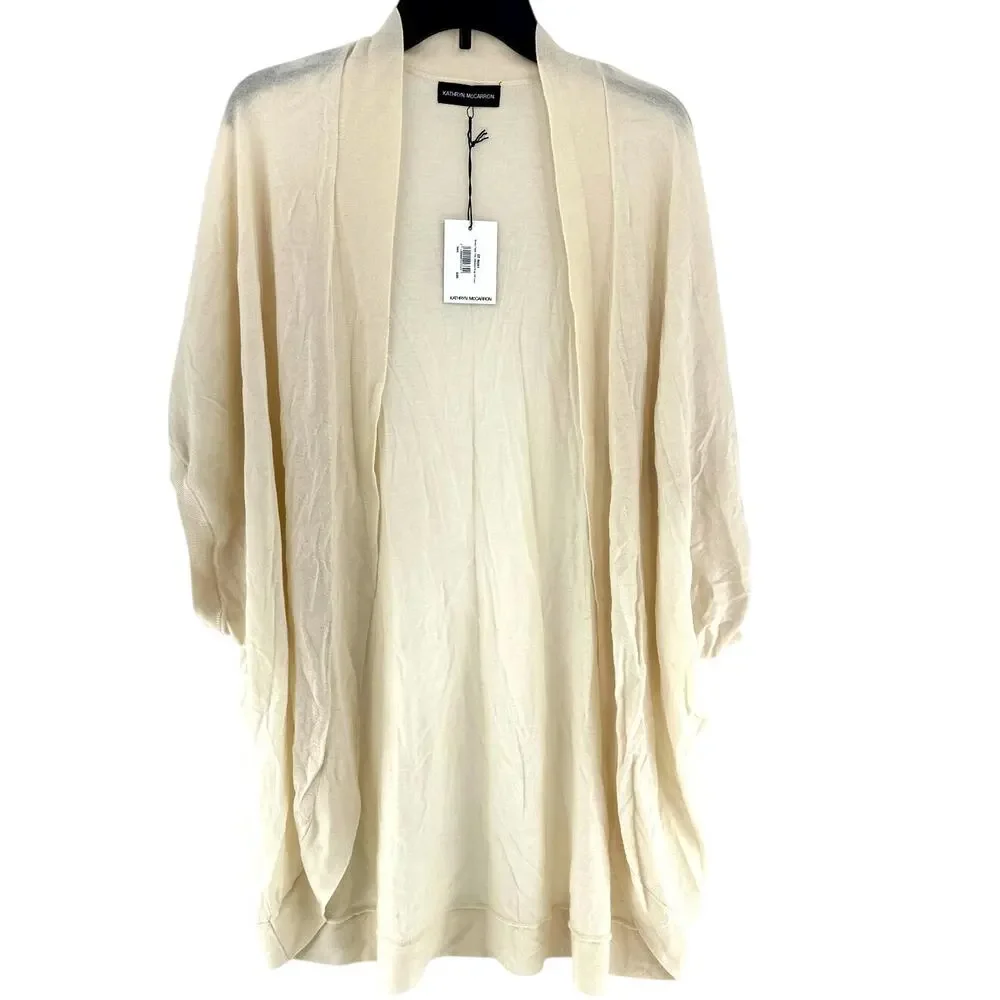Kathryn McCarron Ivory Riviera Paper Thin Cashmere Wrap One Size